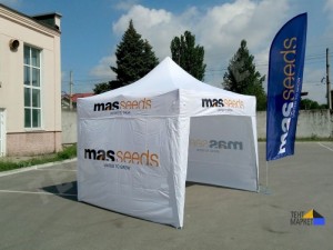 Брендированный MAS Seeds шатёр рекламный виндер